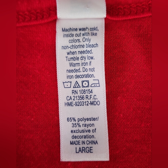 Mac & Belle Tunic Santa Deer Swing Red Size L - Picture 10 of 13